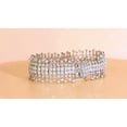 thumbnail image 2 of Gorgeous Silver Plated Round Tennis CZ Bracelet Bangle Cubic Zirconia USA Stock, 2 of 9