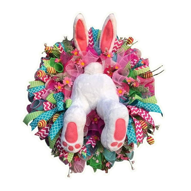 Pegatinas de Pascua para ventana, guirnalda de conejito, pegatinas de pared para habitación infantil Estilo A