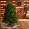 thumbnail image 4 of Texas Star Farmhouse Christmas Tree Skirt 36 Inches, Rustic Black Plaid Berry Wooden Xmas Trees Skirt Mat Cover Decorations for Holiday Party Indoor Outdoor, 4 of 9