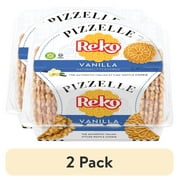 (2 pack) Reko Pizzelle Vanilla Waffle Cookies, Baked, Single pack, 5.25 oz, 150g