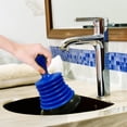 thumbnail image 2 of Mainstays 7-inch Compact Mini Sink Plunger for Kitchen & Bathroom Drains, Blue, 2 of 10