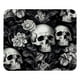 thumbnail image 1 of Alfombrilla de ratón con diseño de calavera gris y base de goma antideslizante, cuadrada, para portátil, escritorio, escuela, oficina y hogar, 8,3 x 9,8 pulgadas., 1 of 7