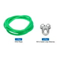 thumbnail image 3 of Uxcell 1/2 Green Vinyl Coated Wire Ropes 10ft Galvanized Steel with 2PCS M12 Loop Sleeves, 3 of 7