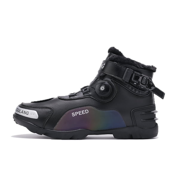 JG Wolves Motorcycle Boots - All-Season Comfort & Adventure - Waterproof Touring & Off-Road Riding Shoes - For Men & Women,Black-cotton,44