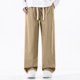 thumbnail image 3 of Pantalones de trabajo de longitud completa para hombre, de color liso, con bolsillos, de pierna recta, 3 of 5