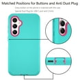 thumbnail image 6 of Galaxy S23 FE 5G 2023 Case, Defender Phone Case For Samsung Galaxy S23 FE 5G 2023 6.4",Takfox Heavy Duty Shockproof Rugged Rubber Full Body Protective, 3 in 1 Hybrid Bumper Hard Cover (Mintgreen), 6 of 9