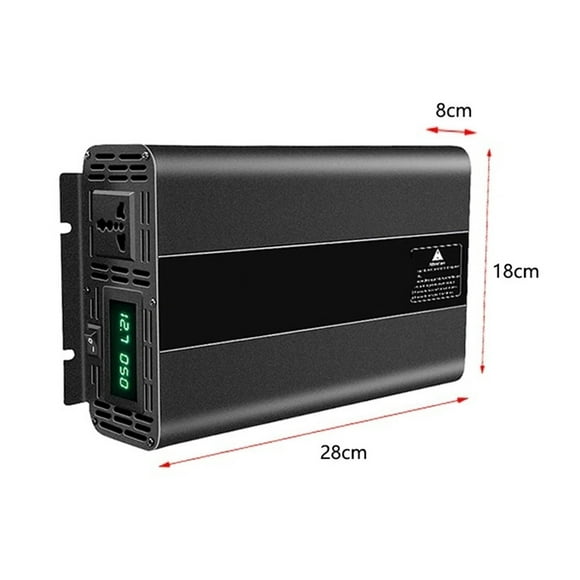 Onduleur de Voiture 4000W 5000W Onde Sinusoïdale Pure Onduleur Puissance DC 12V, Refroidissement Rapide avec Bruit Minimal