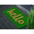 thumbnail image 2 of Calloway Mills 100261729GNS 17 x 29 in. Script Hello Rectangular Doormat, Green & Natural, 2 of 2