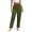 Army Green, variant on Linen Cotton Casual Pants For Women High Waisted Pocket Slim Beach Vacation Travel Summer Comfortable Pull On Easy Care For Travel For Work For Weekend