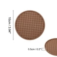 thumbnail image 2 of Unique Bargains 1 Set Water-repellent Pyramid Design Drink Coaster Brown Silicone, 2 of 5