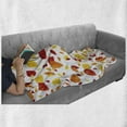 thumbnail image 5 of Leaf Soft Flannel Fleece Blanket, Colorful Fall Autumn Leaves on White Background Seasonal Design Modern Artwork, Cozy Plush for Indoor and Outdoor Use, 50" x 60", Red Orange Yellow, by Ambesonne, 5 of 5