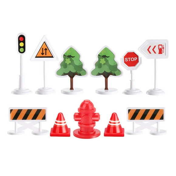 BRIGHTFUFU 33 piezas de juguetes de bloques de construcción para niños, diseño de escena, modelo de juguete de plástico para ciudad, juguete de bloques de construcción