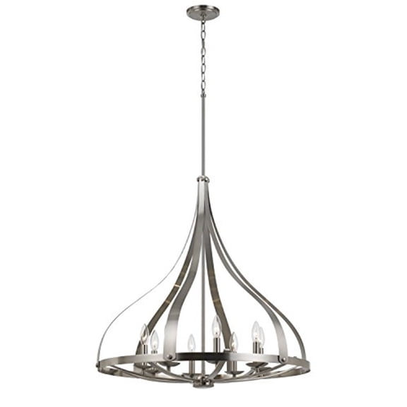 FX-3589-8 Cal Lighting Meridian-Eight Light Chandelier-28.5 Inches Wide by 29.25 Inches High -Traditional Installation