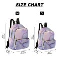 thumbnail image 3 of JIALIOU Mini Backpack Purse for Women Quilted Casual Daypack Small Travel Shoulder Bag, Lilac Marble, 3 of 7