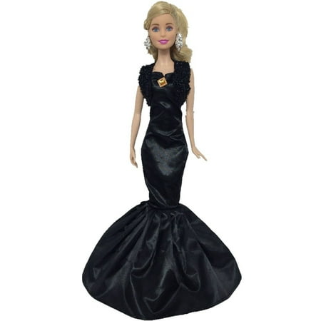 Fashion Ruffle Wedding Party Gown Mermaid Dresses Clothes for 30cm doll Xmas Birthday Gift