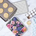 thumbnail image 5 of Yayeee Pot Holders Kitchen Heat Resistant with Pockets 7"x9.8" Cotton Oven Cooking Hot Pads, Soft Pinks Flowers, 5 of 7