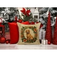 thumbnail image 2 of Poodle Christmas Flowers Throw Pillow 18 in x 18 in, 2 of 5