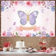 thumbnail image 2 of Butterfly Birthday Party Decorations for Girls - Butterfly Happy Birthday Backdrop for Garden Floral Birthday Party Supplies, 2 of 6
