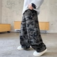 thumbnail image 4 of Boys Jeans Size 6-7Y Loose Camo Wide Leg Trousers Teenagers Hop Spring Streetwear Trendy Soft Casual Kids Pants Camouflage, 4 of 9