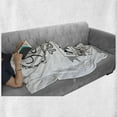 thumbnail image 6 of Saying Soft Flannel Fleece Throw Blanket, Typographic Style Lettering You Took My Heart with Hand Drawn Ornamental, Cozy Plush for Indoor and Outdoor Use, 50" x 70", Black White, by Ambesonne, 6 of 6
