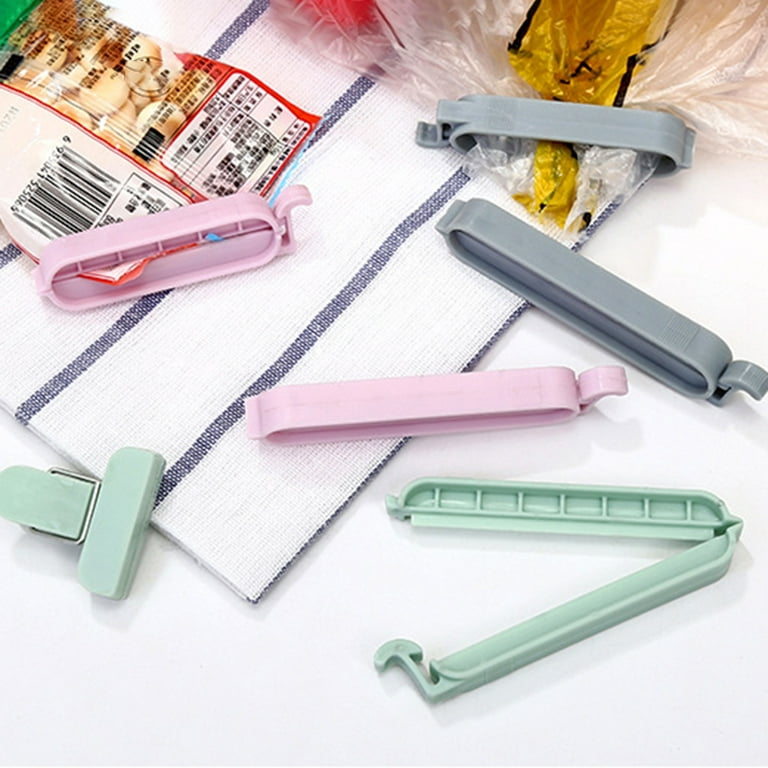 12pcs/set Plastic Snack Sealing Clip, Food Fresh Keeping Bag Clips -  Household Small/Large Bag Sealing Clip for Food Storage