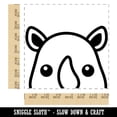thumbnail image 2 of Peeking Rhino Square Rubber Stamp Stamping Scrapbooking Crafting - Medium 1.75in, 2 of 7