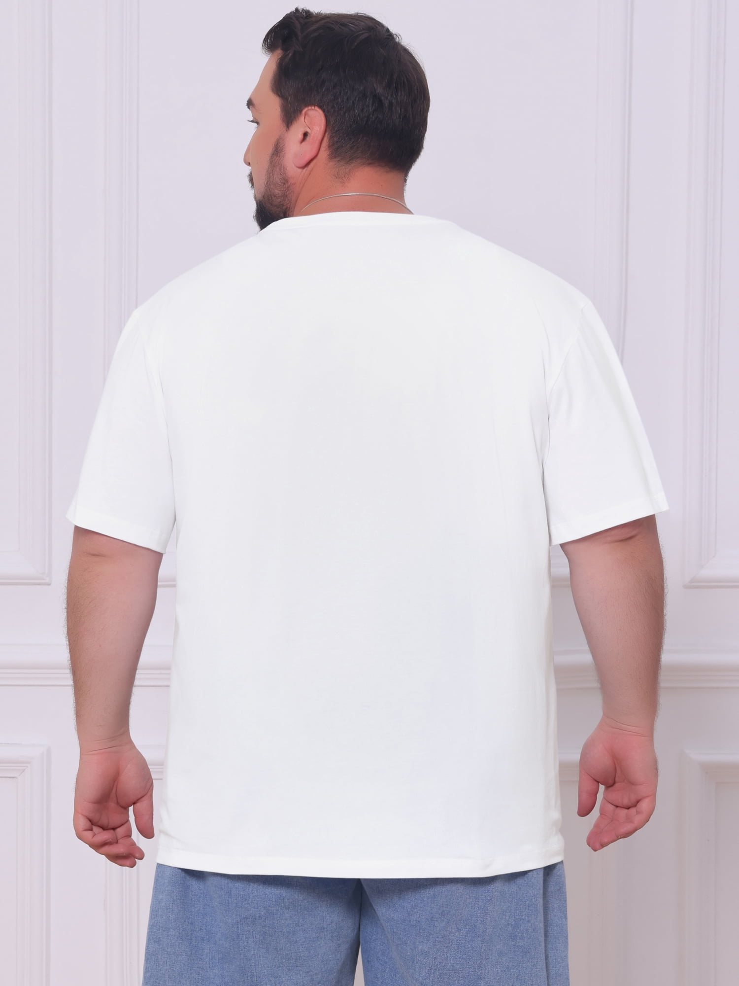 DARING DIVA Men's 100% Cotton Short Sleeves T-Shirt 2XL White