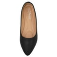 thumbnail image 3 of Forever Shoes Women Ballet Basic Flats Pointed Toe Comfort Insoles ALICIA-32 Black PU 7.5, 3 of 3