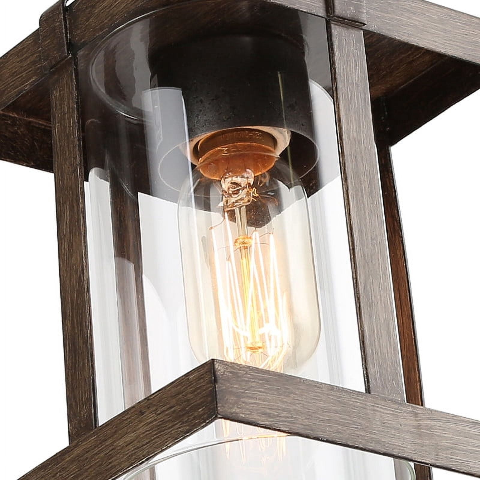 LNC Bronze Farmhouse Clear Glass Geometric Mini Kitchen Island Light