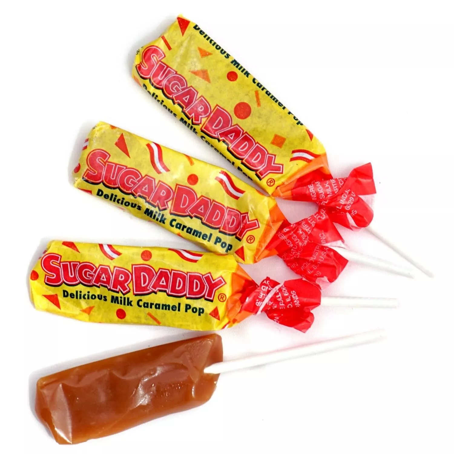 SUGAR DADDY Delicious Milk Caramel Pops, Bulk & Delicious Fun Size Candy (2 Pounds)