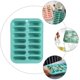 thumbnail image 4 of Bandeja de silicona para cubitos de hielo de 14 rejillas con tapa para hacer cubitos de hielo para uso doméstico (verde), 4 of 8