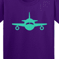thumbnail image 4 of Inktastic Cute Teal Airplane Youth T-Shirt, 4 of 5