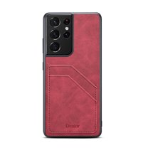 SaniMore Case for Samsung Galay S24 Ultra 6.8" 2024 Release, Ultra-thin Lightweight PU Leather Skin Card Slots Shockproof TPU Bumper Anti-drop Rugged Cover For Samsung Galaxy S24 Ultra, Red