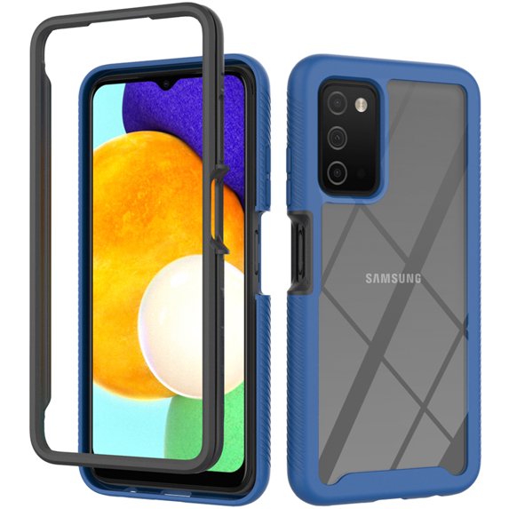 CoverON For Samsung Galaxy A03s Case, Military Grade Full Body Rugged Slim Fit Clear Phone Cover, Navy Blue