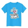 thumbnail image 4 of Toddler Girl Shirts 2t Cute Graphic Short Sleeve T Shirt Top Funny Crew Neck Pullover Tops T-Shirt Boys & Girls Shirts Sky Blue,4-5Y, 4 of 4
