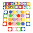thumbnail image 1 of Juego educativo de madera con combinación de colores para aprendizaje preescolar, interactivo para padres e hijos, habilidades motoras finas para niño, 1 of 9