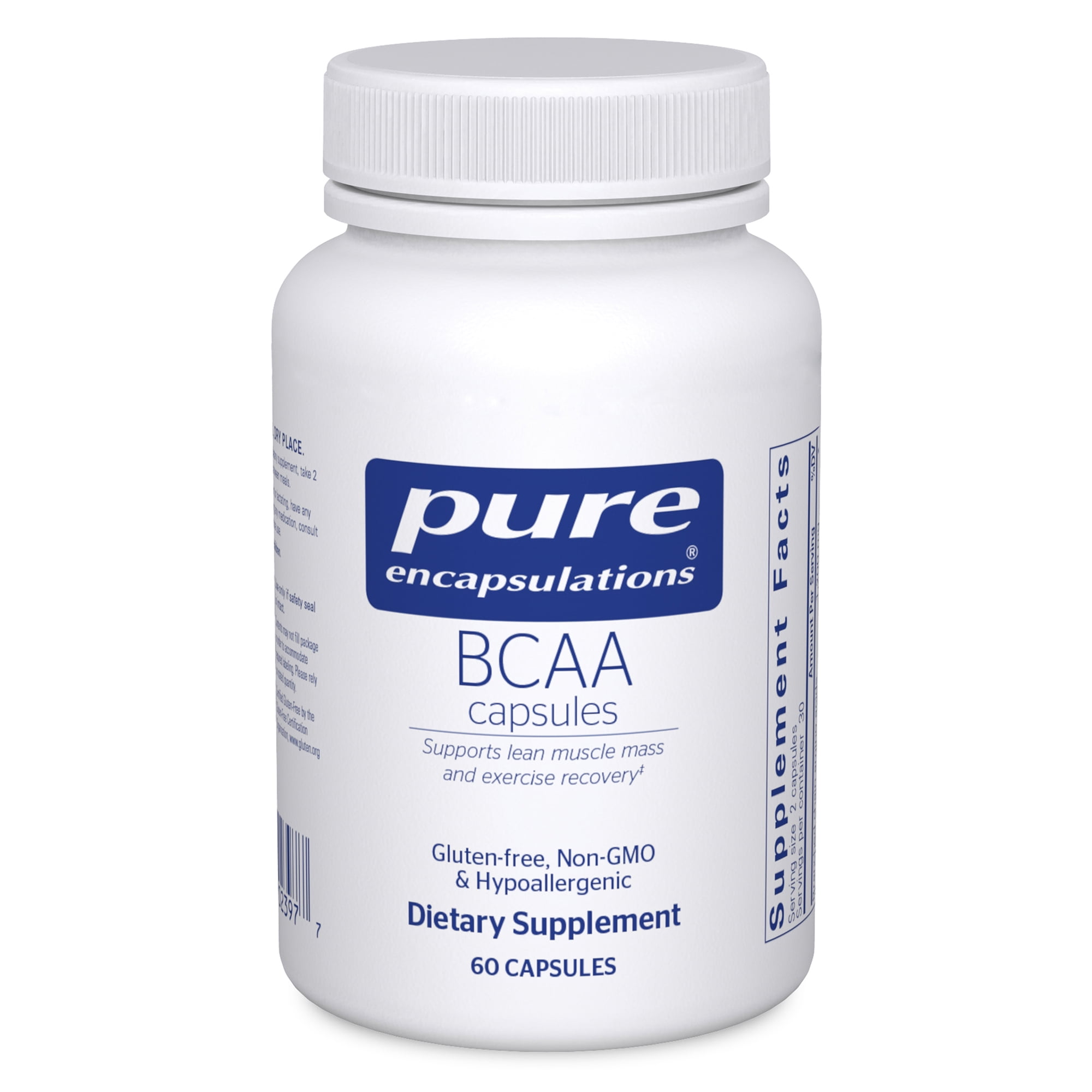 Pure Encapsulations BCAA Capsules | Hypoallergenic Supplement To Support Muscle Function During Exercise* | 60 Capsules