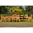 thumbnail image 7 of Teak Dining Set: 10 Seater 11 Pc: Large Atnas 118" Dining Rectangle Table Table, 2 Arm & 8 Giva Armless Chairs Outdoor Patio Grade-A Teak Wood WholesaleTeak #WMDSGV56, 7 of 7