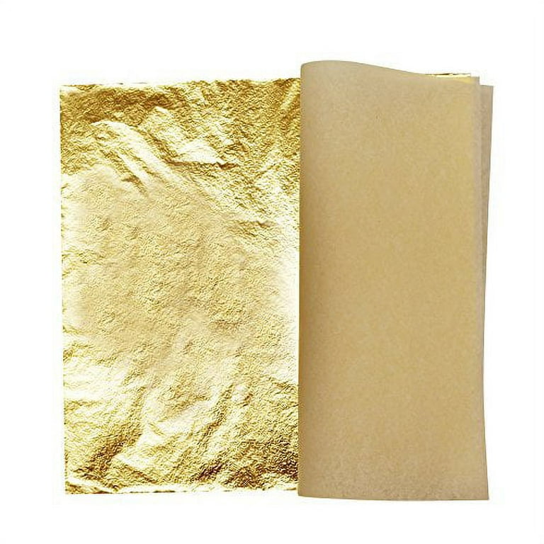100 Sheets Imitation Gold Leaf for Arts, Gilding Crafting