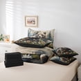 thumbnail image 6 of Feelyou Rustic Bear Boy Comforter Set 7pcs, Vibrant Groovy Floral King Bedding Sets, 6 of 8