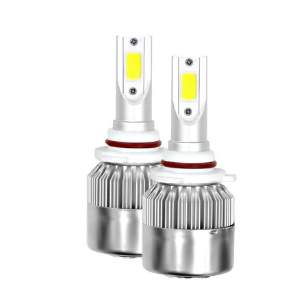 1 Pair 9006 C6 LED Headlight Kit 3800LM/Bulb 6000K Low Beam Fog Bulb HID White
