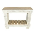 thumbnail image 2 of del Hutson Designs Table d'Entrée Rustique en Bois de 38 Po, Blanche/naturelle, 2 of 8