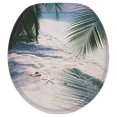 thumbnail image 1 of Sanilo 229 Round Molded Wood Toilet Seat with Slow, Soft Close Lid, Beach, 1 of 6