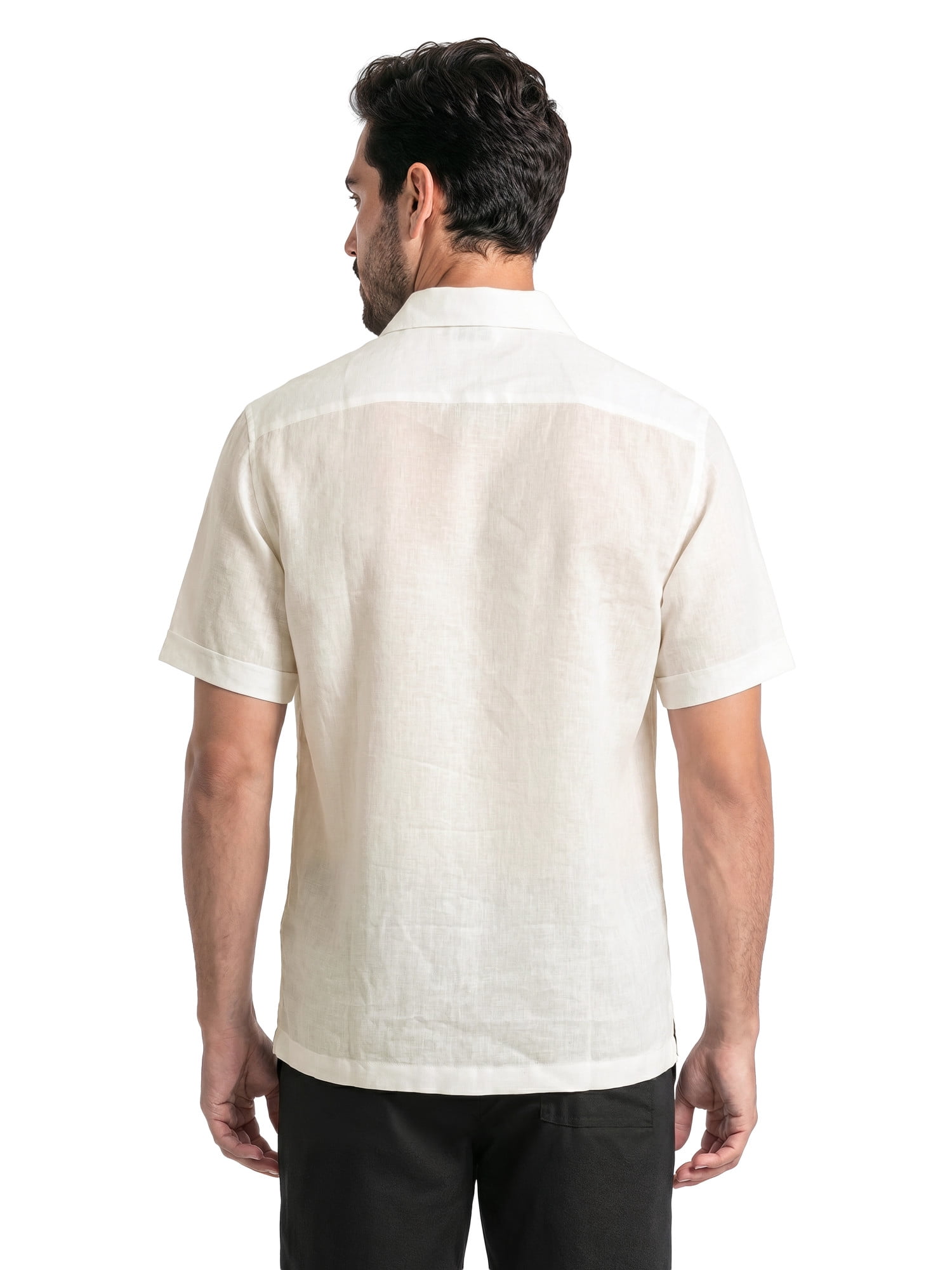 Cafe Luna Men’s and Big Men’s Geometric Panel Print Short Sleeve Button-Down Shirt, S-5XL