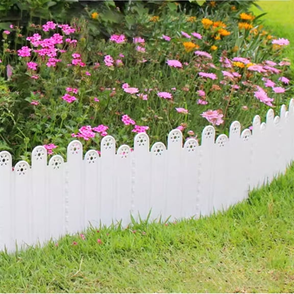 Garden Fence Border Panel – Plastic Yard Fence Edging for Flowerbeds Lawn Pathway Decorative Outdoor Garden Border Fence Landscape Edging