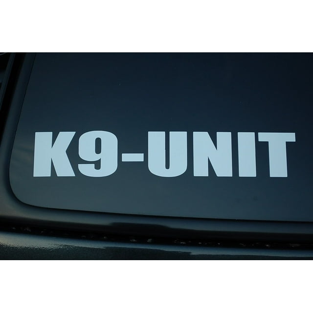 K9 Unit Police Dog Vinyl Sticker Decal (V172) K-9 Choose Color!! Law Enforcement (16" x 3", Black)