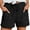 Black, variant on Duoif Womens Shorts Drawstring Dressy Casual Elastic Waist Trendy Summer Athletic Comfy Ladies Linen Shorts for Women Shorts with Pockets, Black, L