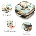 thumbnail image 3 of Sea Turtle Mini Makeup Bag Period Pouch Small Toiletry Bag for Men Travel Makeup Travel Bag Pouch - Velvet, Sponge, and Oxford Cloth Material - 4.7x6.6x6.6 in, 3 of 6