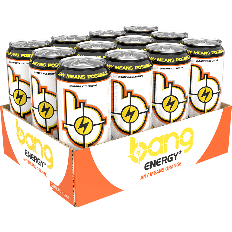 Bang Energy Drink, Any Means Orange, 16 fl oz, 12 Pack photo 2