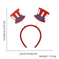 thumbnail image 2 of Women's Patriotic 4th July Glitter Headbands with Spinning Star Design - Red, White, Blue Independence Day Hair Accessories & Party Decorations D, 2 of 2